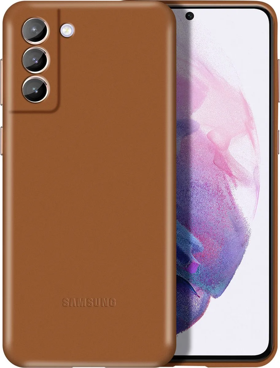 Samsung Leather View Hoesje S21 Plus - Bruin EF-VG996LAEGWW
