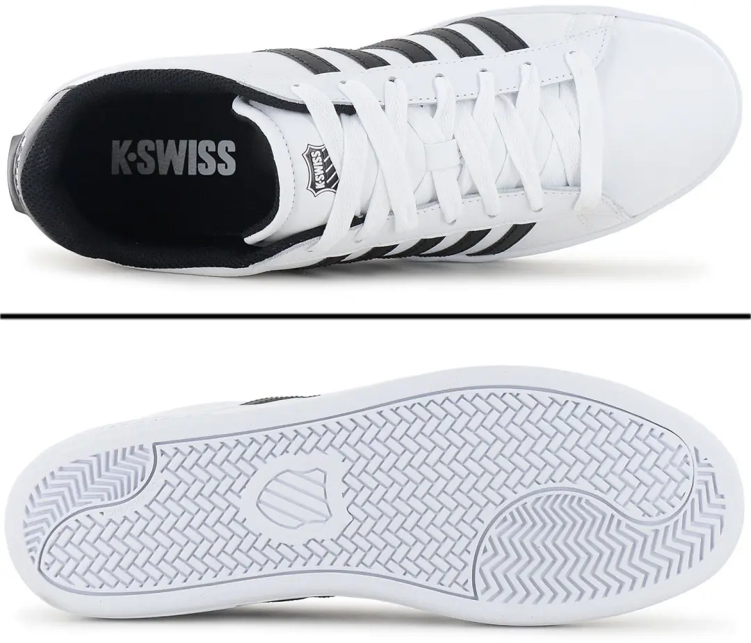 K-Swiss Court Tiebreak II Herentrainers - Wit/Zwart - afbeelding 5 van 6