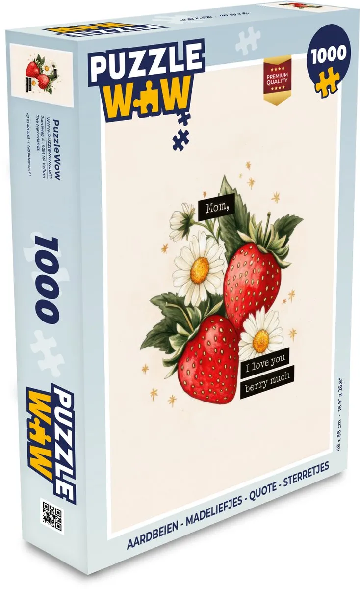 PuzzleWow Legpuzzel 1000 Stuks