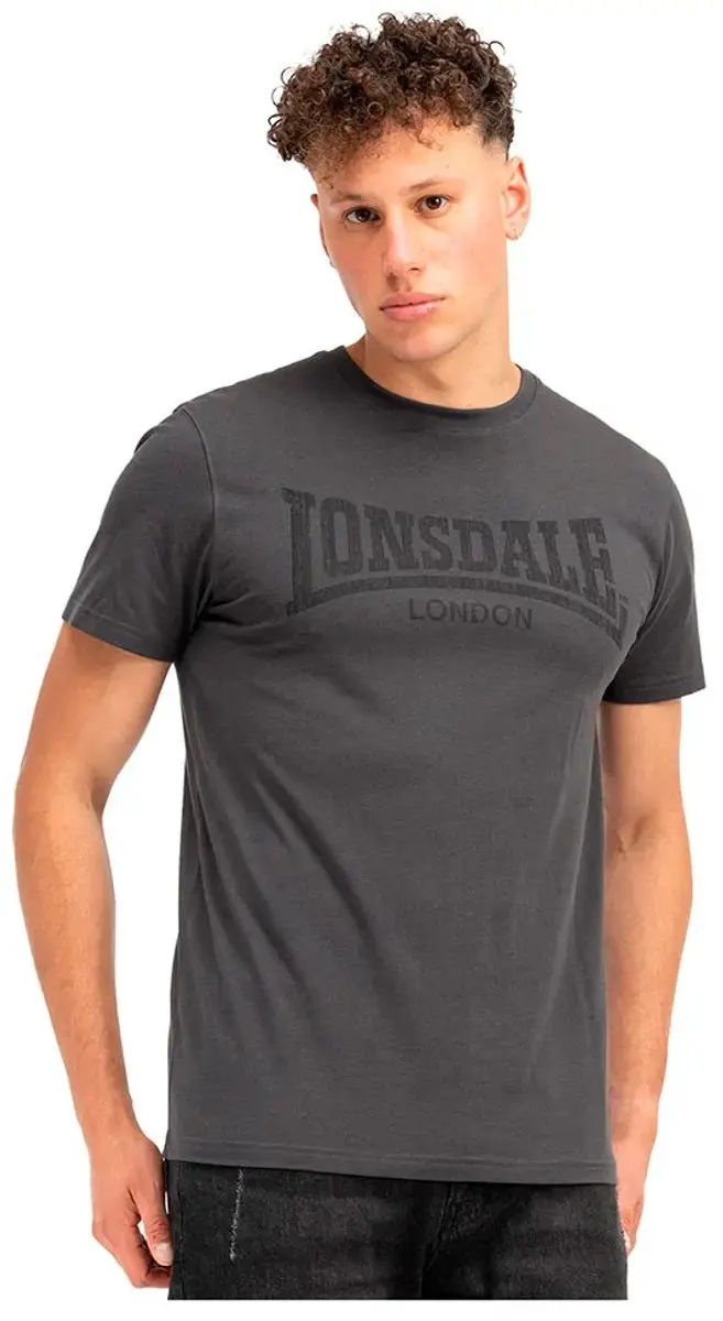 Lonsdale Logo Kai T-shirt Met Korte Mouwen Grijs L Man