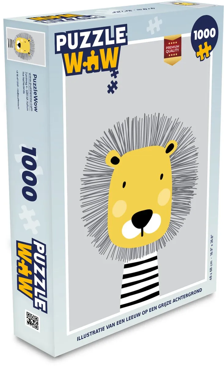 PuzzleWow Legpuzzel Leeuw 1000 Stuks