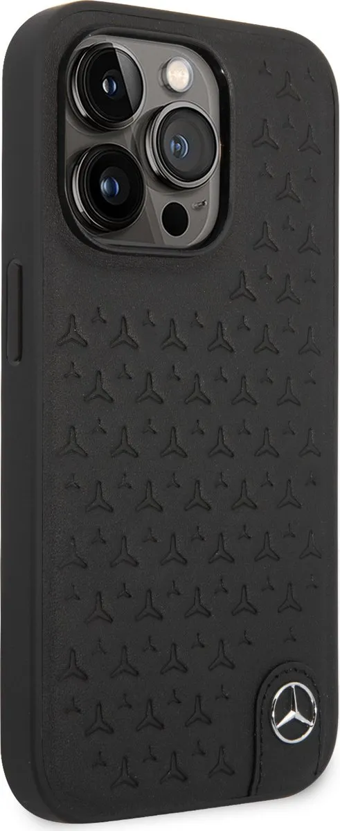 Mercedes-Benz Pu Smartphonehoesje iPhone 14 Pro - Zwart - 3666339081607