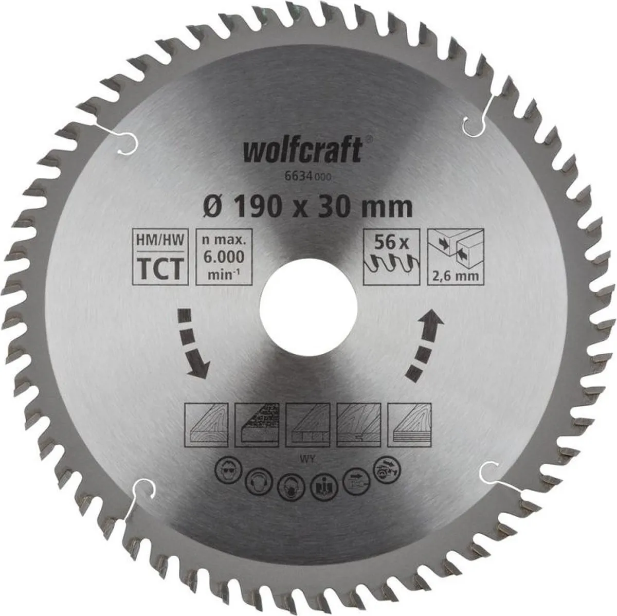 Wolfcraft Handcirkelzaagblad HM 6634000
