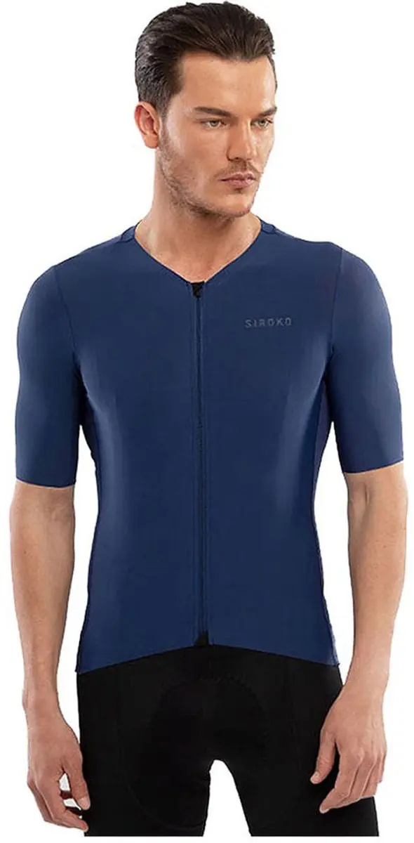 Siroko Srx Pro Tirreno Korte Mouw Wielertrui Blauw 2XL Man