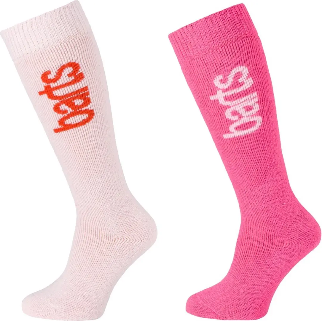 Barts Basic Sock Kindersokken 2 Stuks - Maat 31-34 Grijs & Roze - afbeelding 2 van 3