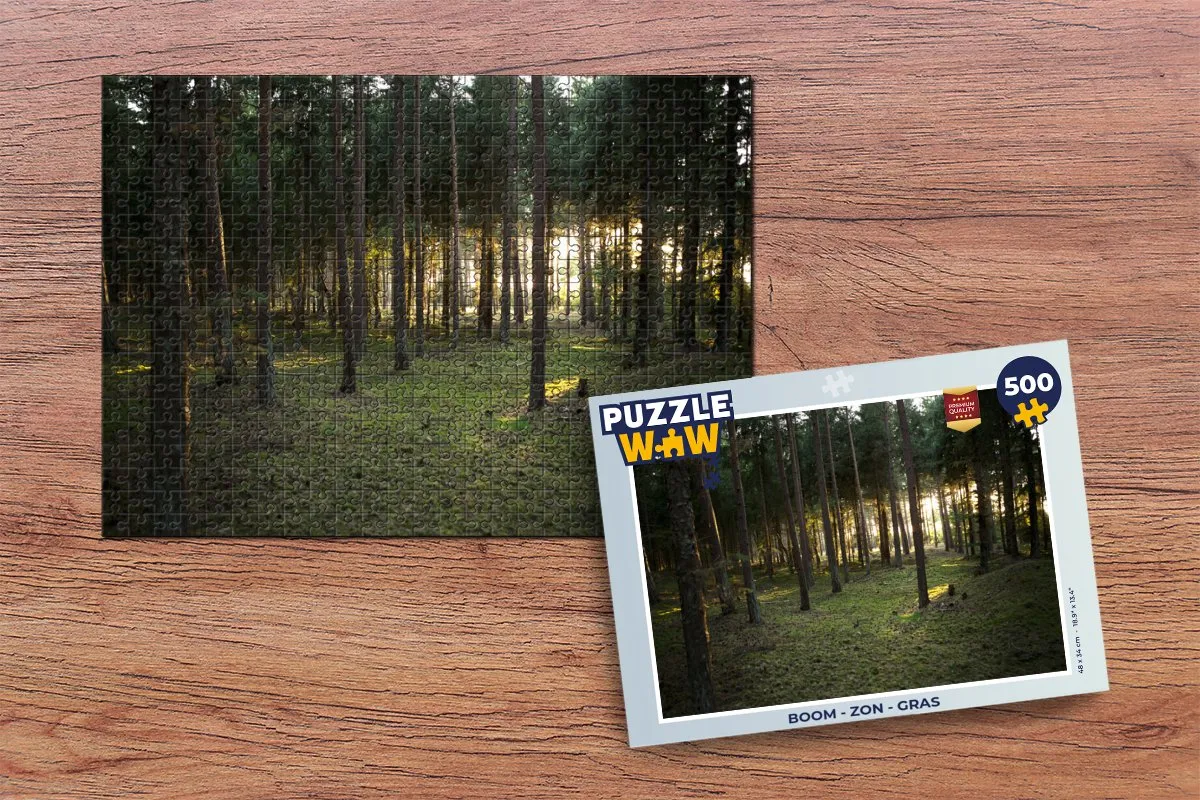 PuzzleWow Boom Zon Gras Legpuzzel 500 Stuks - Multicolor