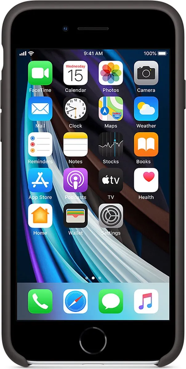 Apple Siliconen Hoesje MXYH2ZM/A - iPhone SE (2020/2022) - Zwart