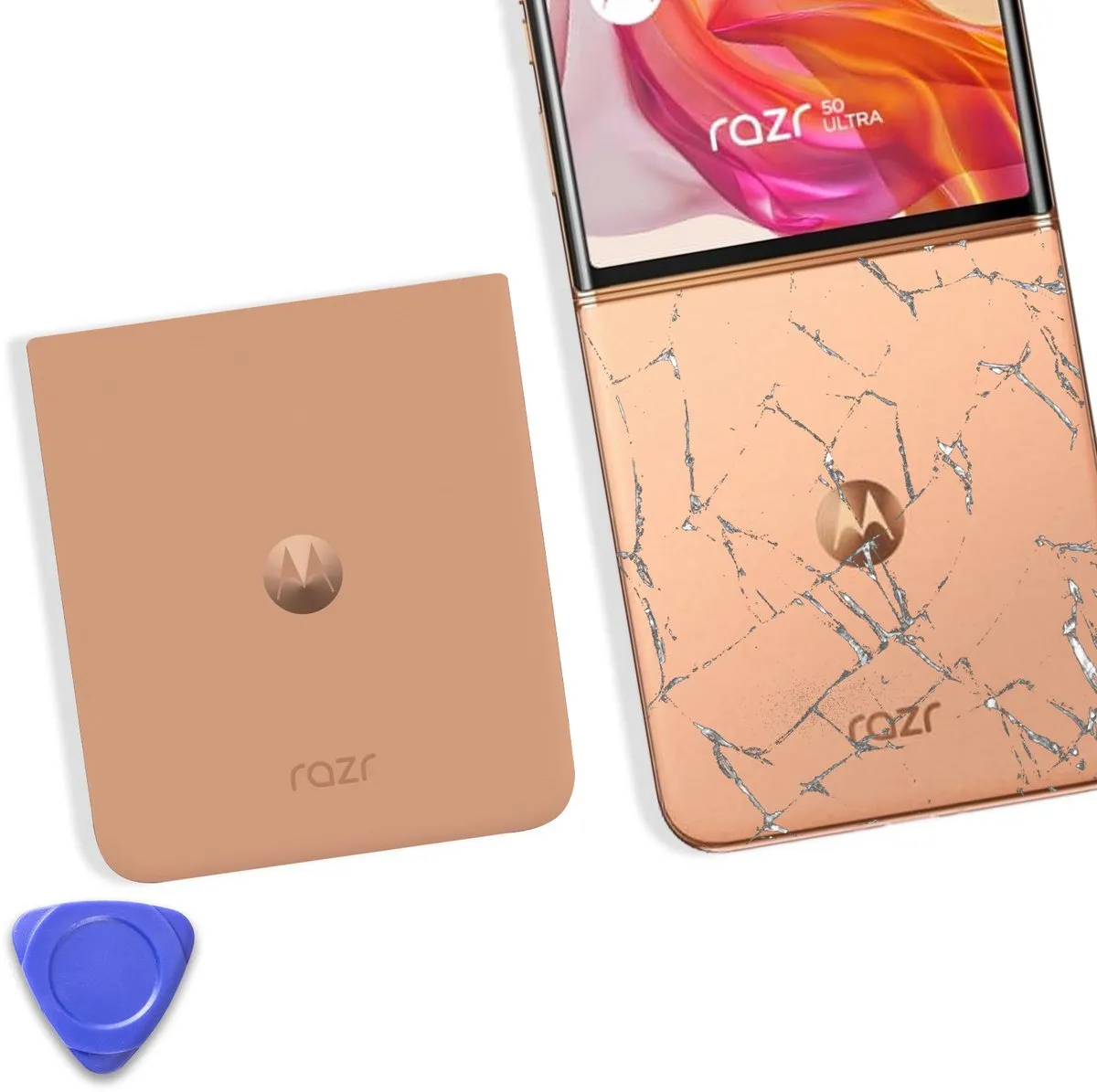 Motorola Razr 50 Ultra Achterkant - Roze