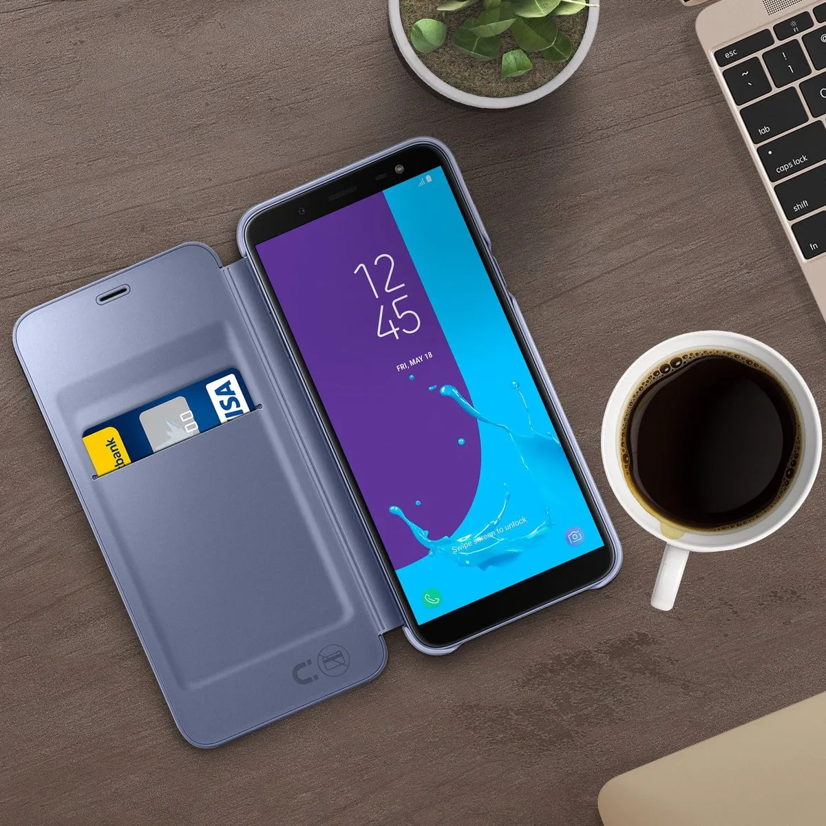 Samsung Flip Wallet J6 - Violet