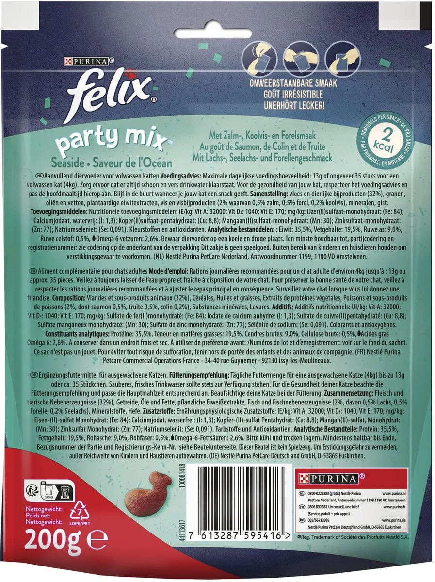 Felix Partymix Seaside Kattensnack 200g