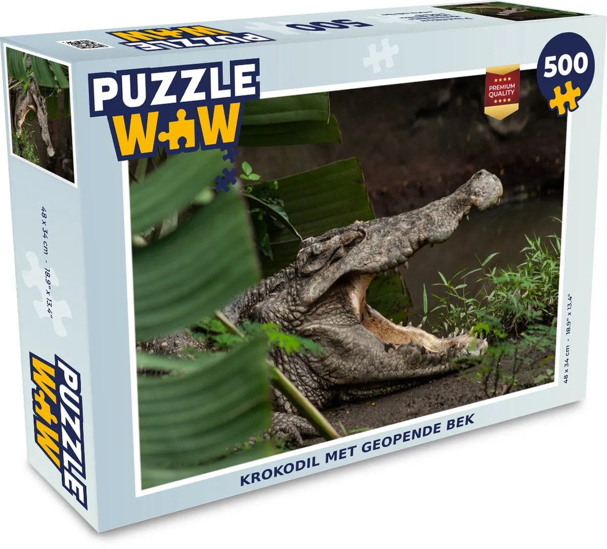 PuzzleWow Krokodil Legpuzzel 500 Stuks