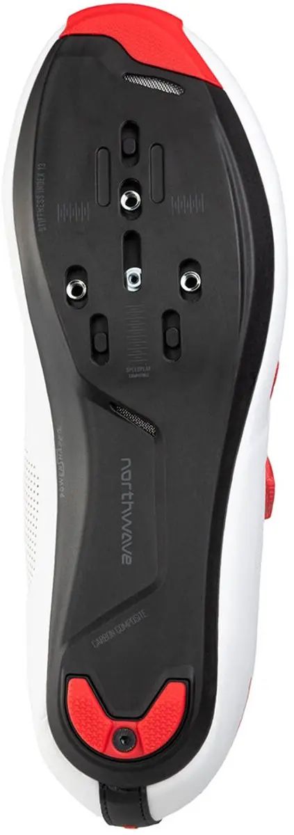 Northwave Revolution Raceschoenen Wit/Rood Fluorescerend 43 - afbeelding 2 van 3
