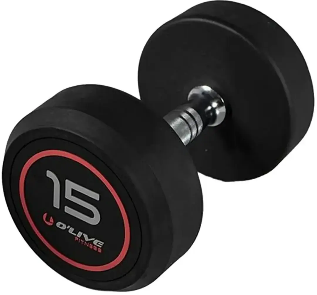 Olive Pro-Style Dumbbell 15kg Zilver