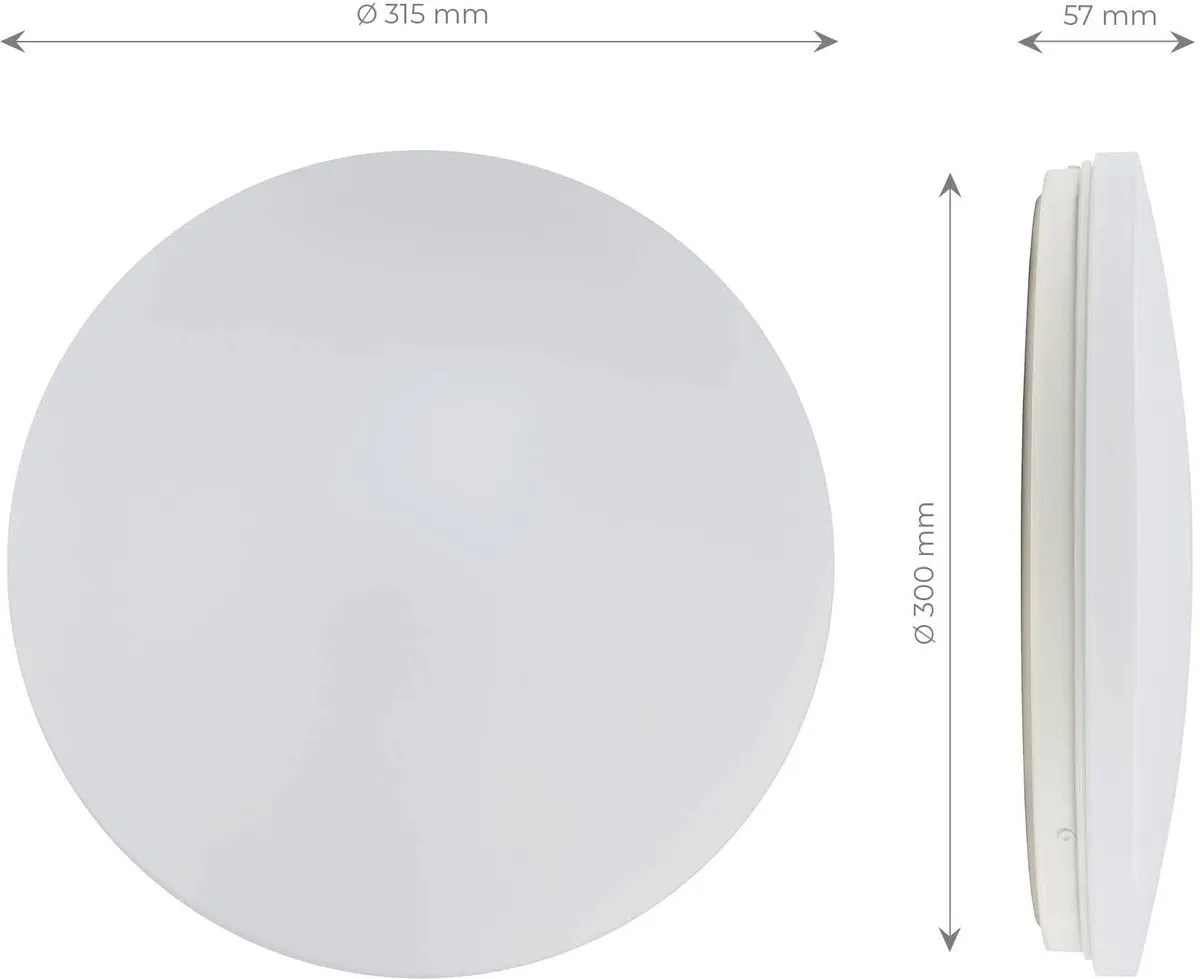 Ledvion LED Plafondlamp Ø33.5cm 18W 3000K - Wit