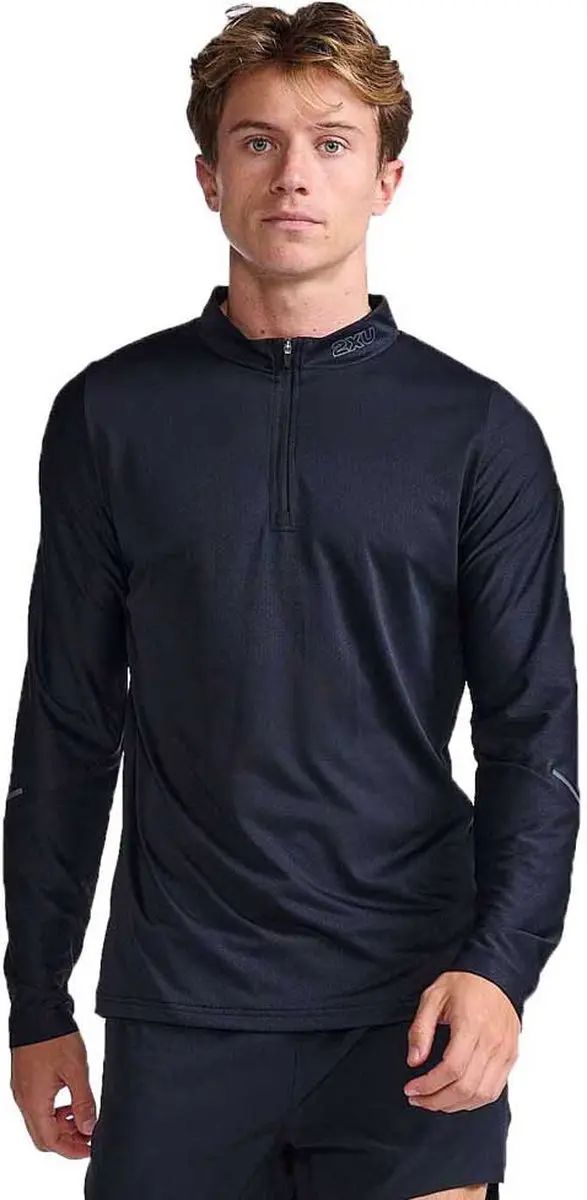 2xu Light Speed Tech Half Rits Lange Mouw T-shirt Zwart M Man