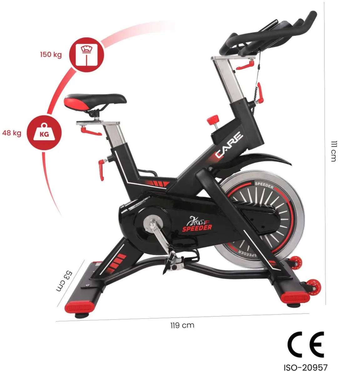 Care Fitness Speeder Spinningfiets - afbeelding 3 van 6