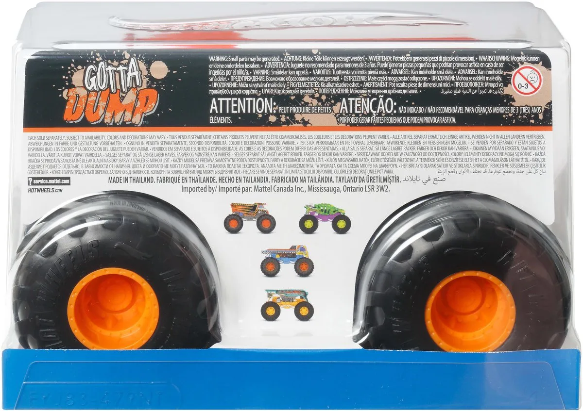 Hot Wheels Monster Truck Gotta Dump JJB06 - Meerkleurig