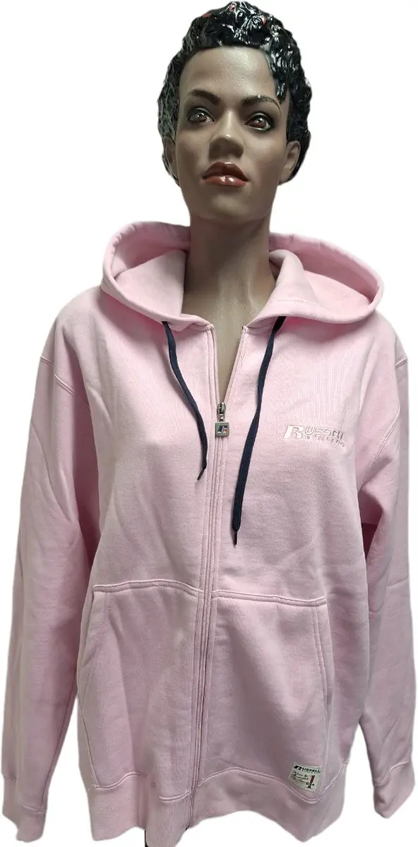 RUSSELL ATHLETIC/ HOODY/ LONG ZIPPER / PINK/ROSE/ M