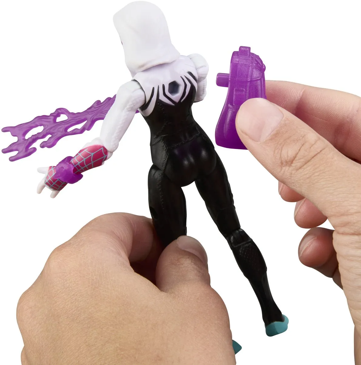 Marvel Spider-Man ActionVerse Ghost-Spider Actiefiguur - Paars/Wit/Zwart - afbeelding 6 van 6
