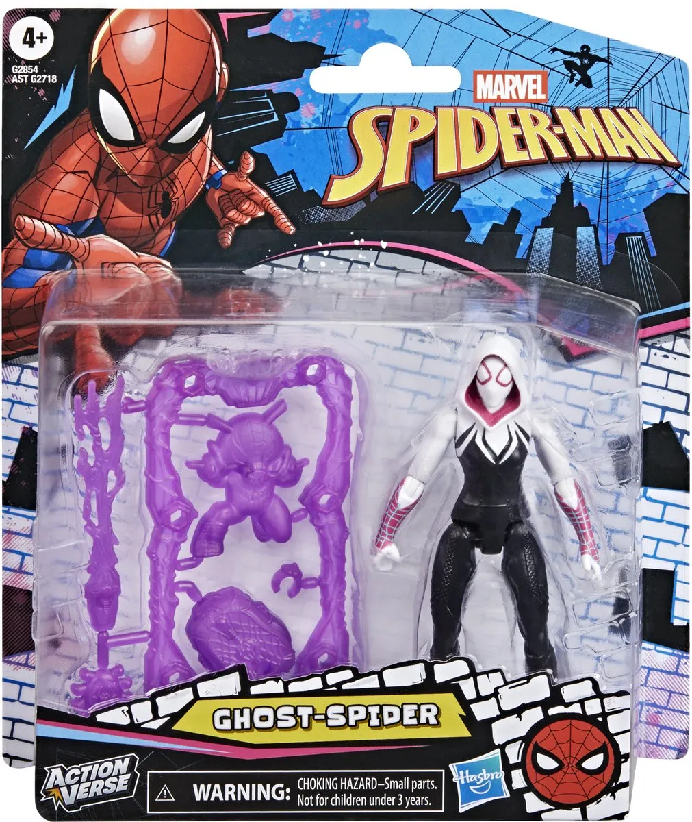 Marvel Spider-Man ActionVerse Ghost-Spider Actiefiguur - Paars/Wit/Zwart