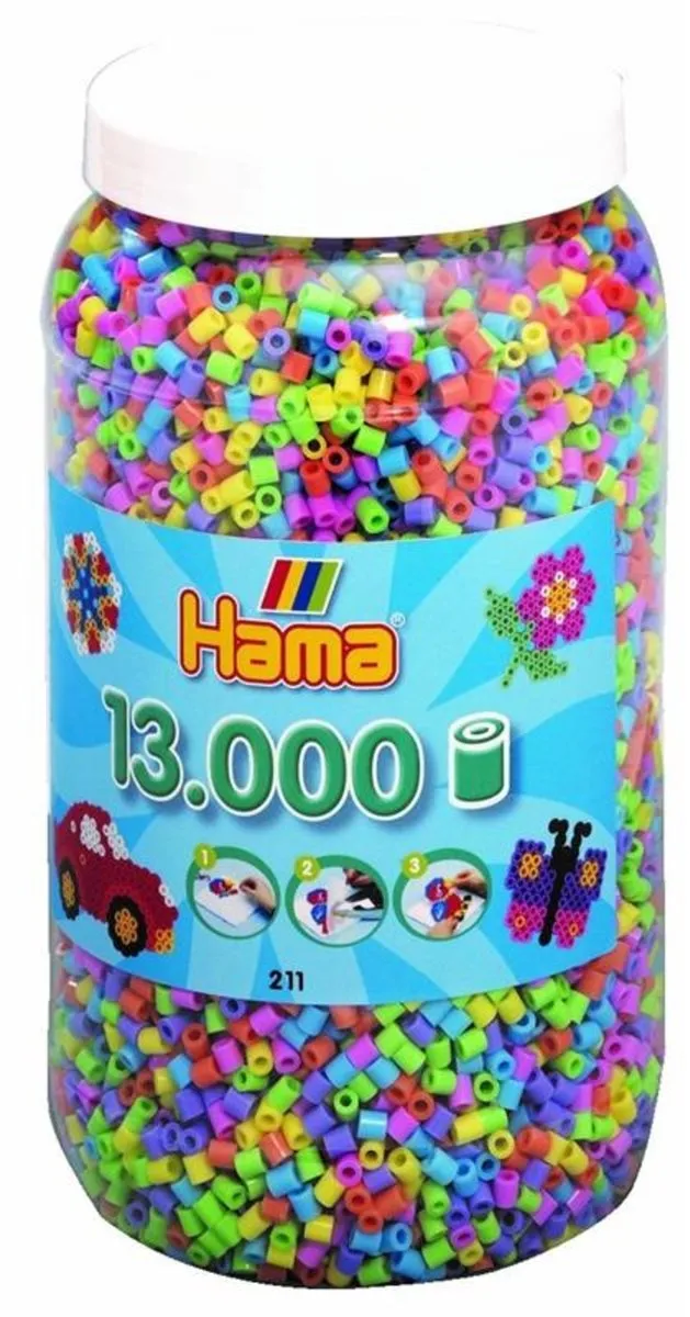 Hama Strijkkralen Ton - 13.000 Kralen - 7 Kleuren