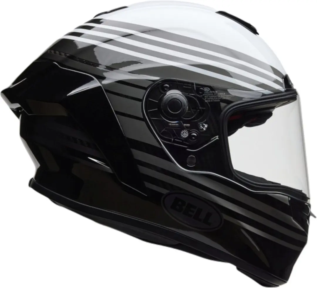 Bell Race Star DLX Flex Dash Integraalhelm - Zwart/Grijs/Wit - afbeelding 4 van 5