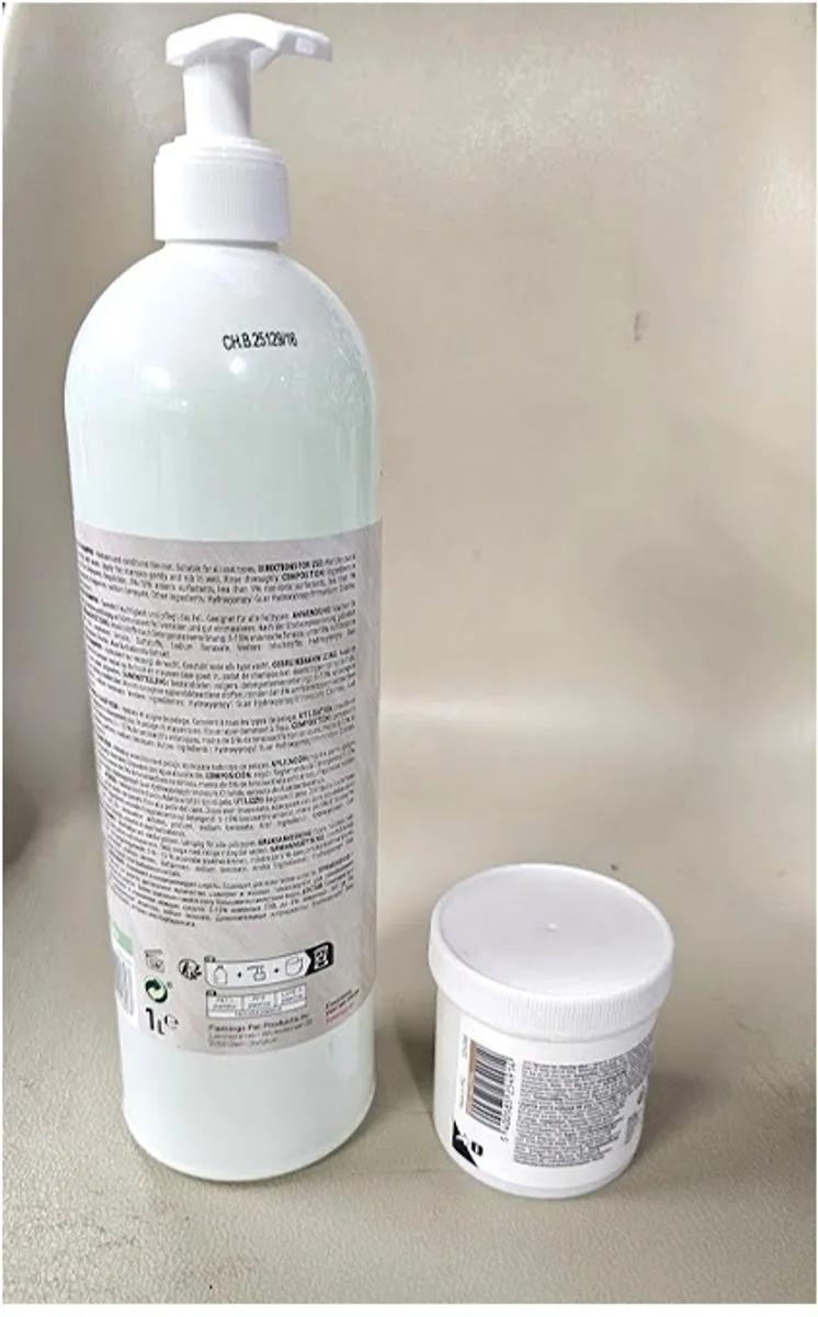Flamingo Hondenshampoo Aloe Vera 1L & Oog/Oorreinigingsdoekjes 130 Stuks