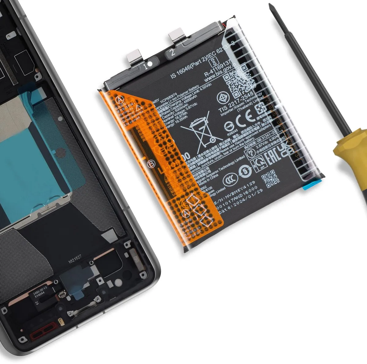 Xiaomi 14 Ultra BM5Y Interne Batterij - 5000mAh - Zwart