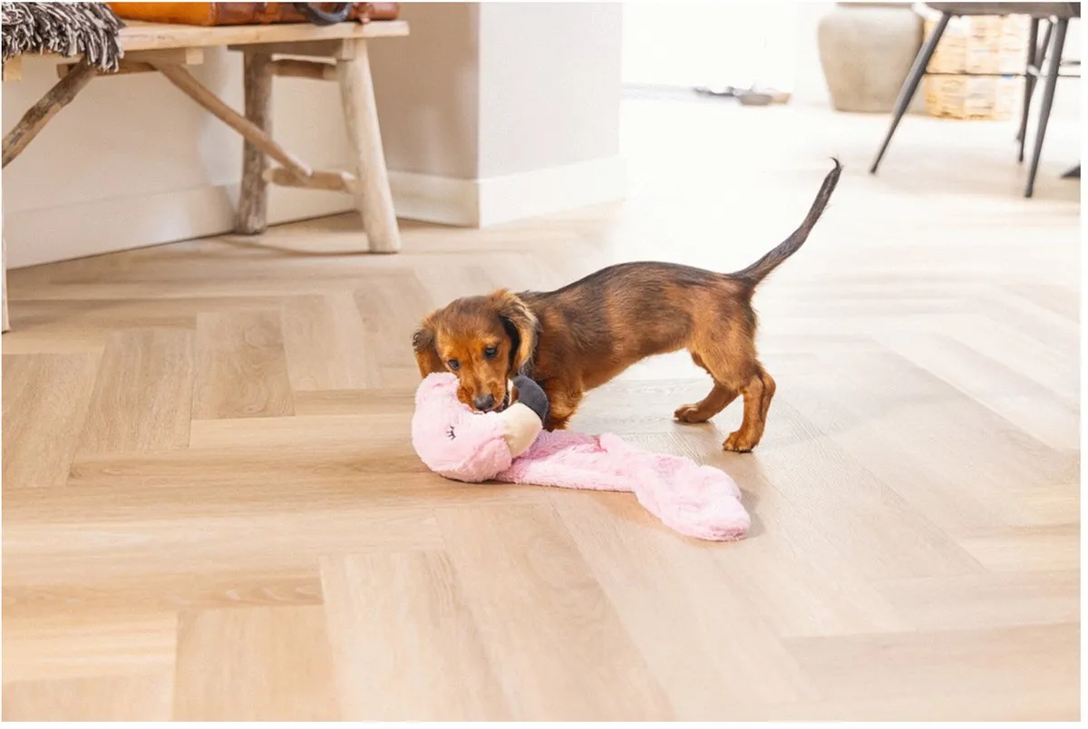 Beeztees Puppy Flatino Flamingo Hondenspeelgoed - Roze