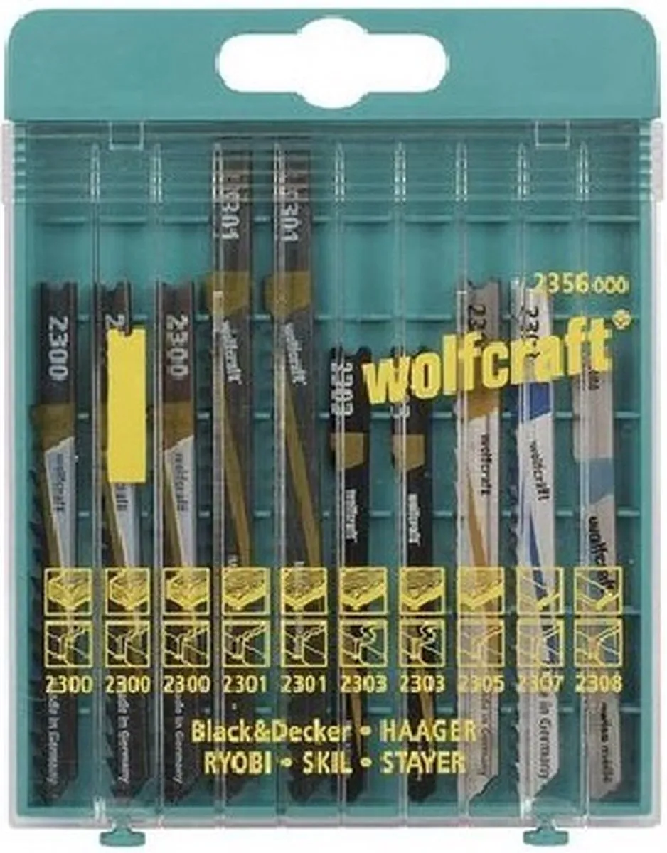 Wolfcraft Decoupeerzaagbladen Set 10-delig 2356000