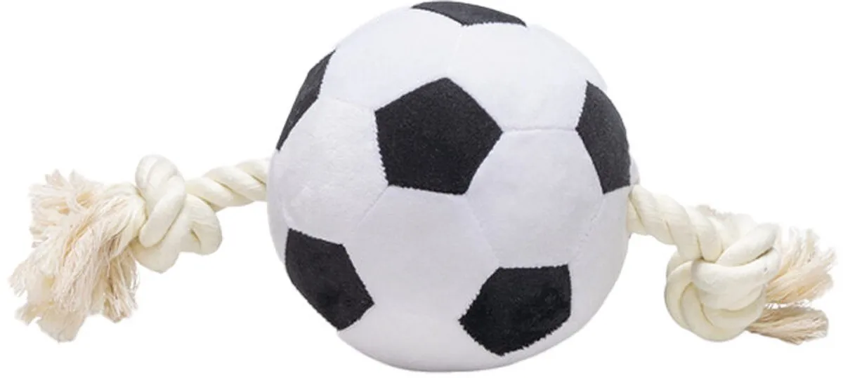 Beeztees Voetbal Hondenspeelgoed M - Zwart/Wit