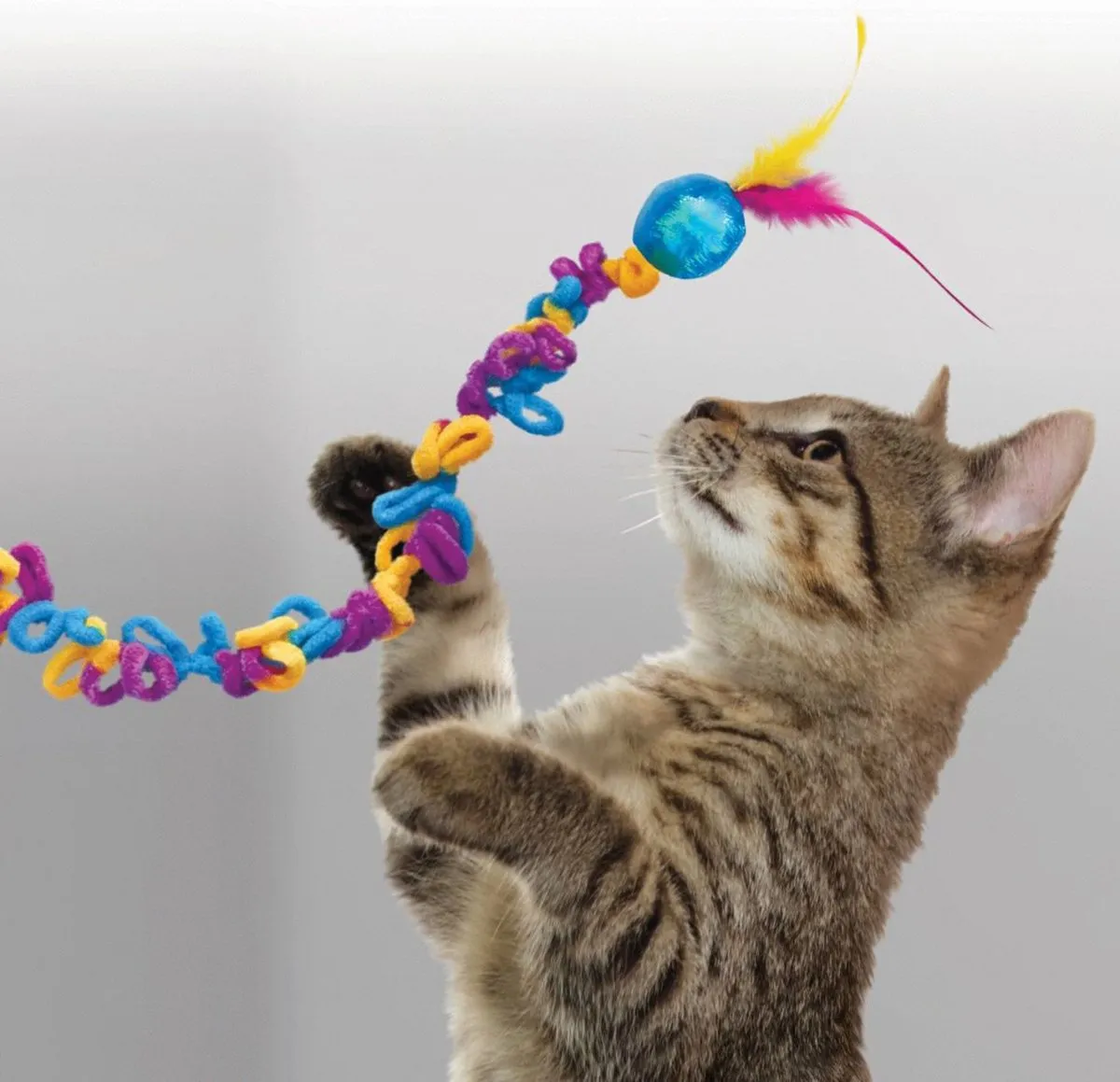 KONG Teaser Loopz Kattenspeelgoed 14cm - Blauw