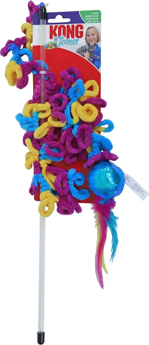 KONG Teaser Loopz Kattenspeelgoed 14cm - Blauw