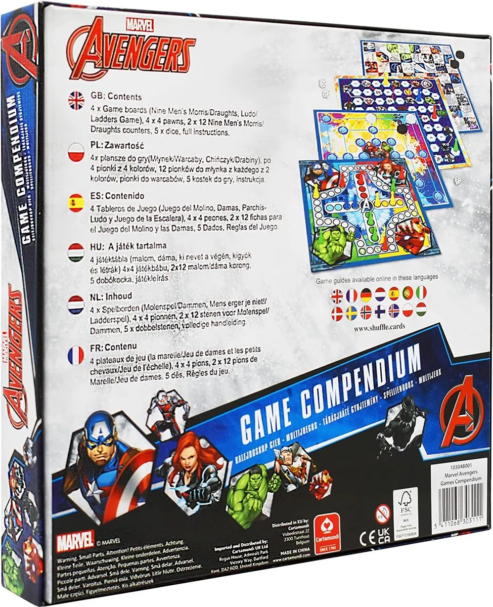 Marvel Avengers Spellendoos 4-in-1 Bordspel - MPN 103048001