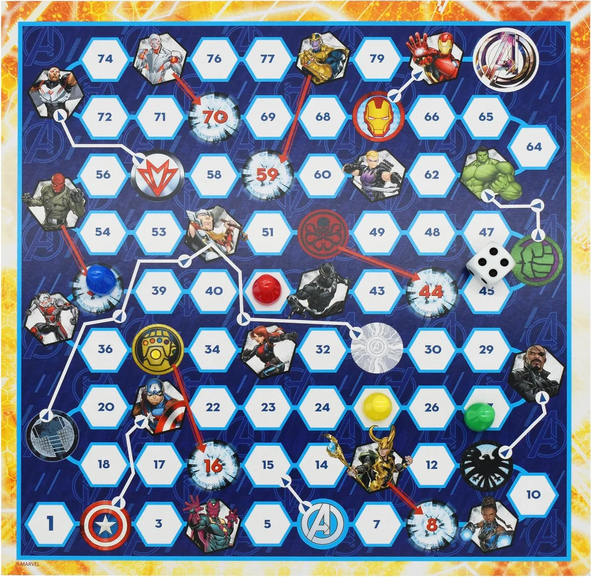 Marvel Avengers Spellendoos 4-in-1 Bordspel - MPN 103048001