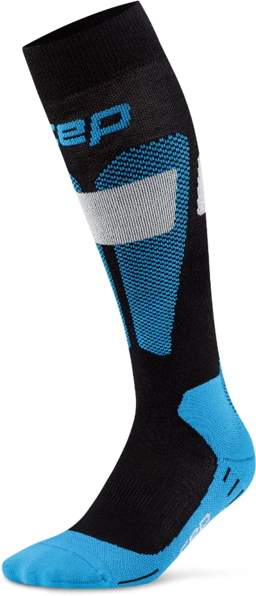 CEP Ski Merino Compressiekousen 3.0 - Zwart/blauw - afbeelding 6 van 6