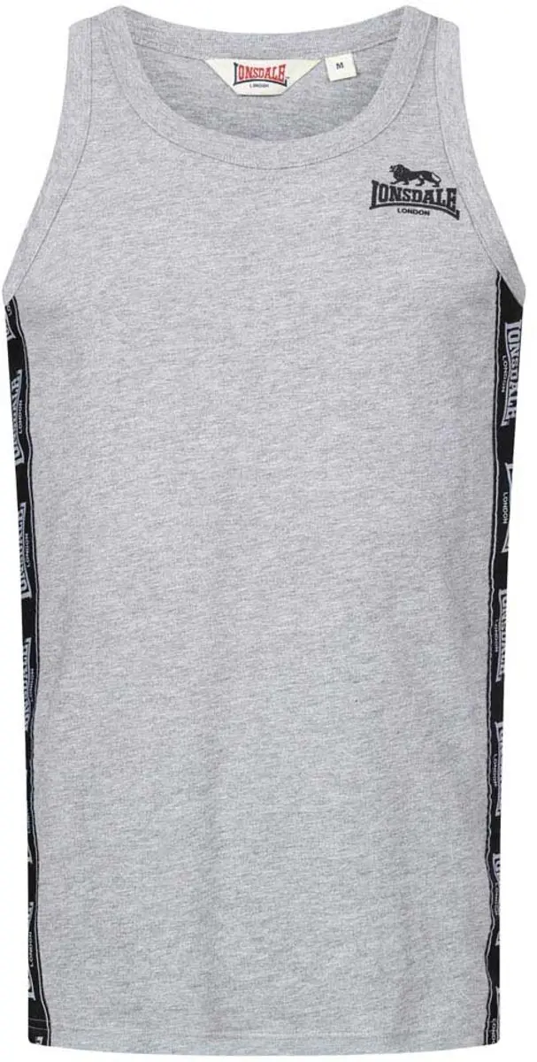 Lonsdale Clousta mouwloos T-shirt M Marl Grey - afbeelding 4 van 6
