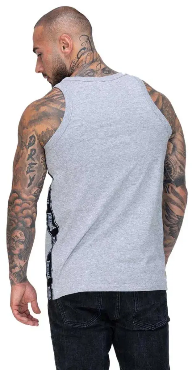 Lonsdale Clousta mouwloos T-shirt M Marl Grey - afbeelding 3 van 6