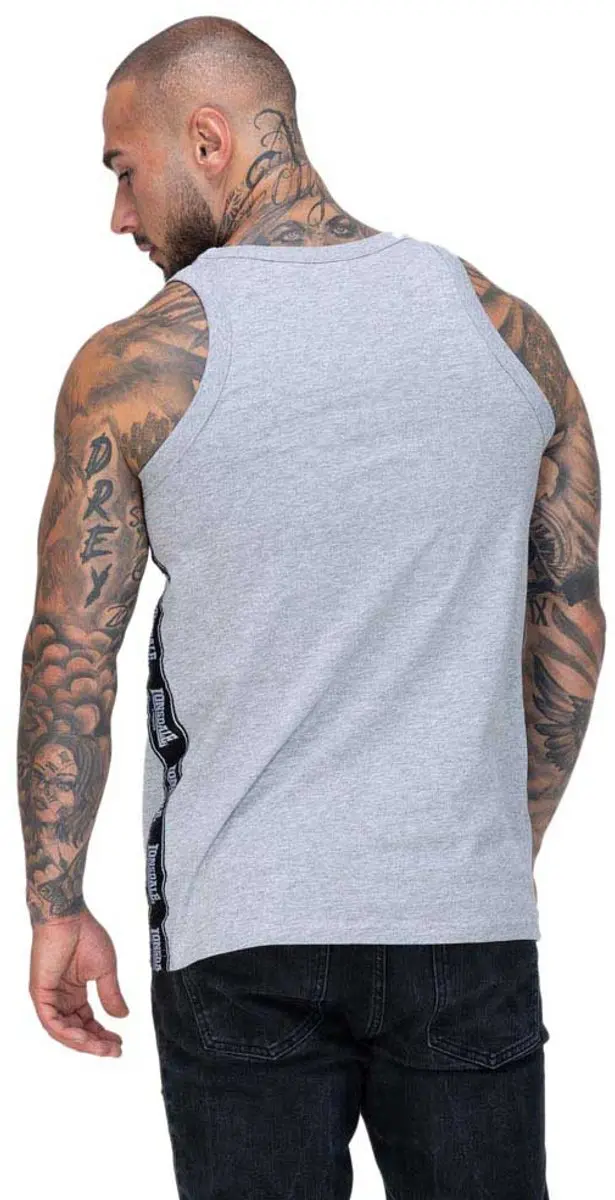 Lonsdale Clousta mouwloos T-shirt M Marl Grey - afbeelding 2 van 6