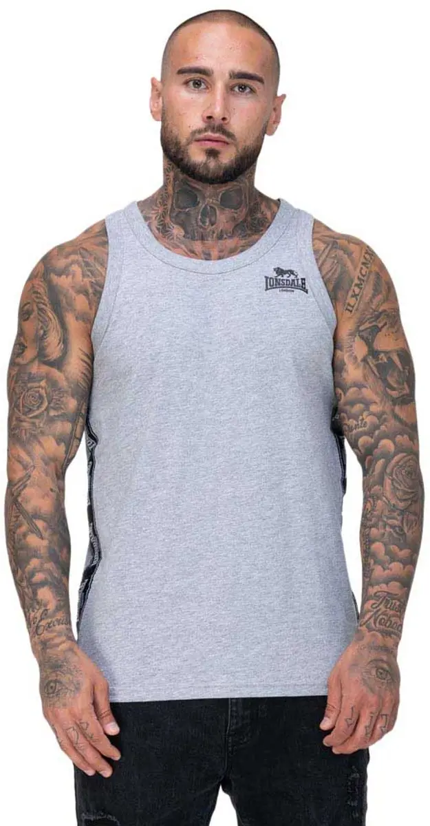 Lonsdale Clousta mouwloos T-shirt M Marl Grey