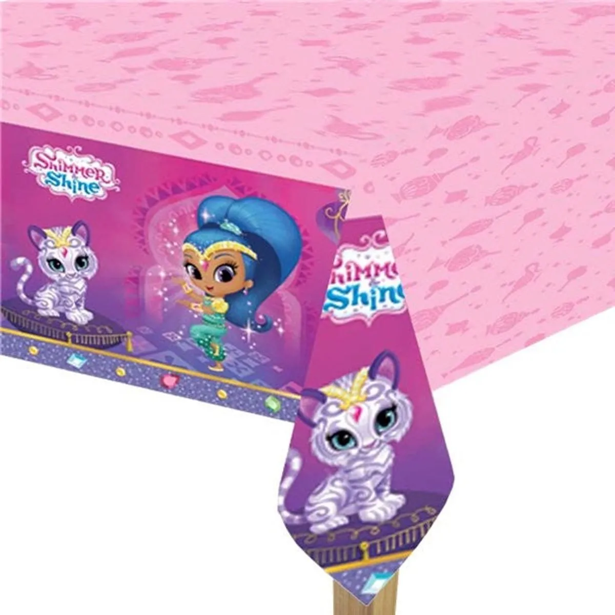 Nickelodeon Shimmer & Shine Tafelkleed 180cm - Roze