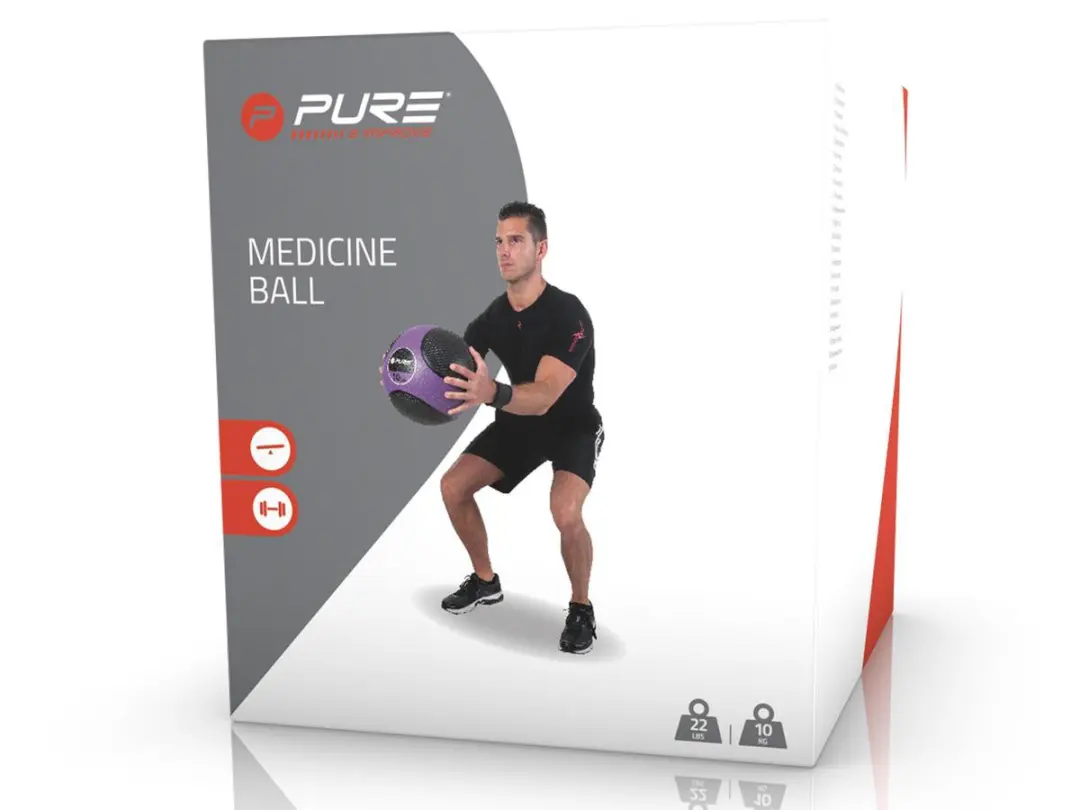Pure2Improve Medicine Ball 10kg - Paars - afbeelding 3 van 6