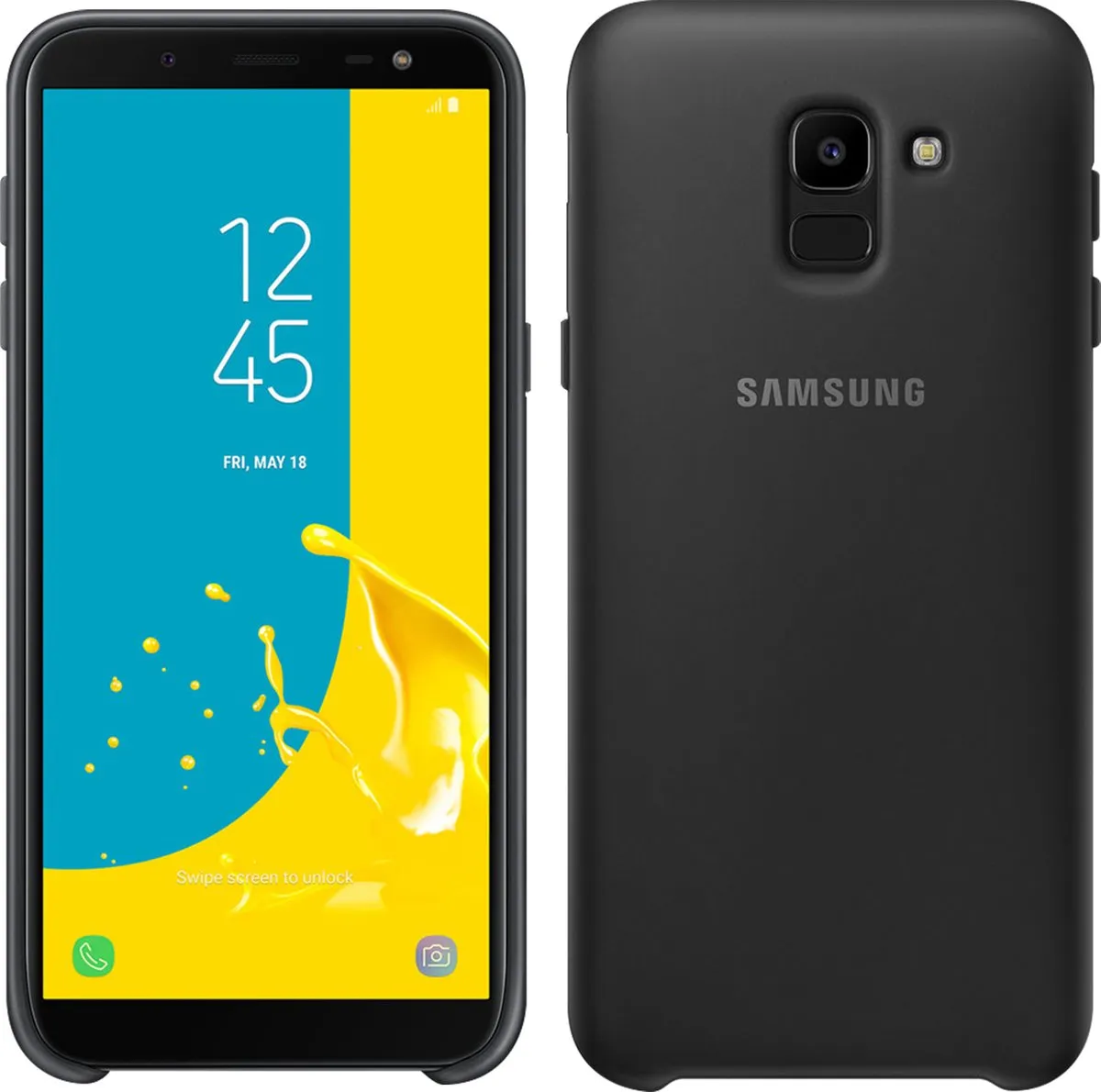 Samsung Galaxy J6 Dual Layer Hoes - EF-PJ600CBEGWW - Zwart