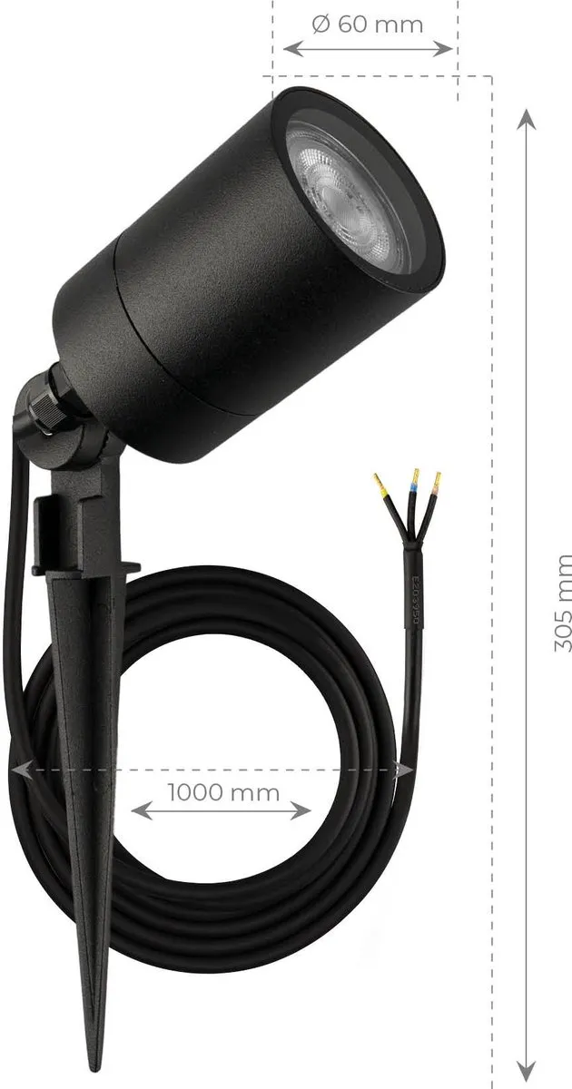 LEDVION GU10 Spotlight 5W - Zwart