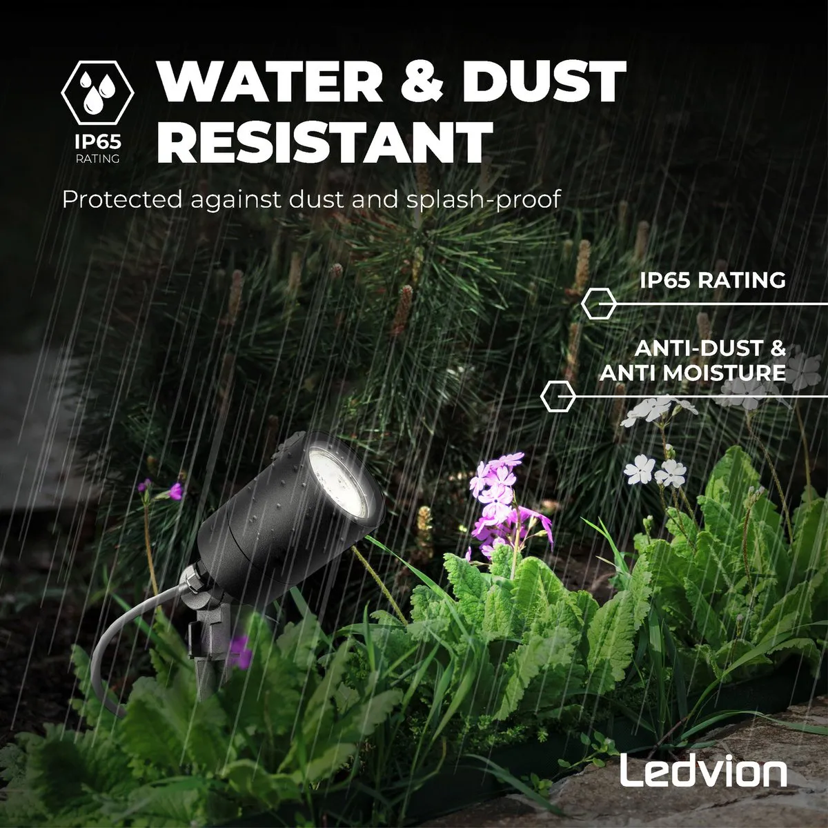 LEDVION GU10 Spotlight 5W - Zwart