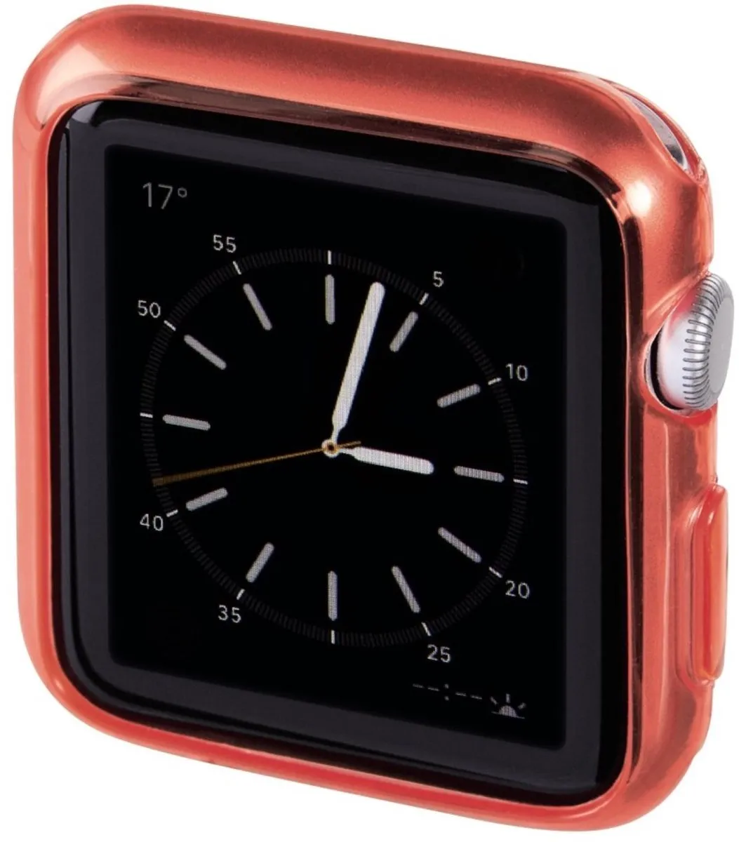 Hama Crystal Cover Set Apple Watch 42mm - Transparant & Rood