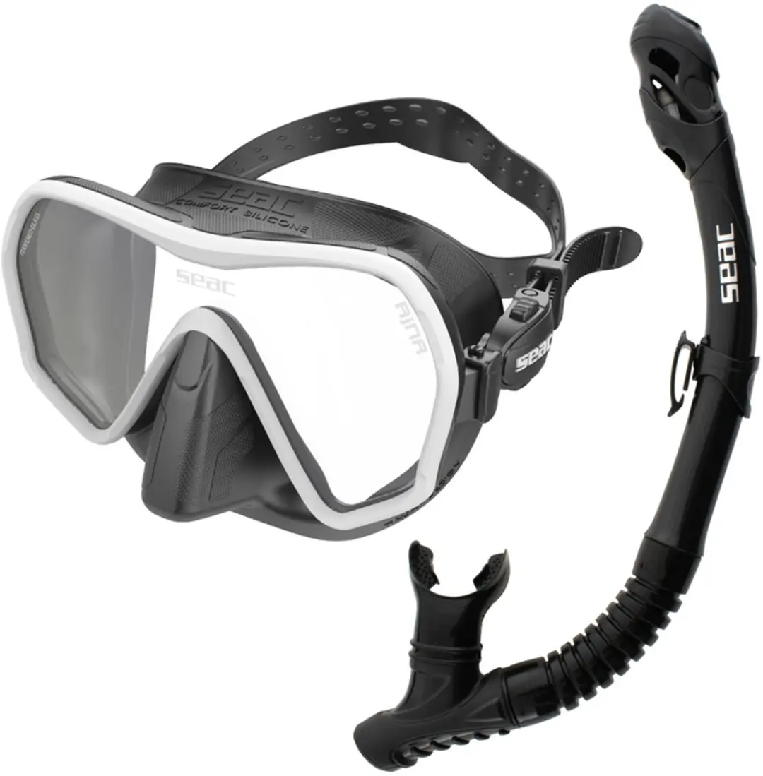 Seac Sub Ajna Snorkelset Zwart/Wit