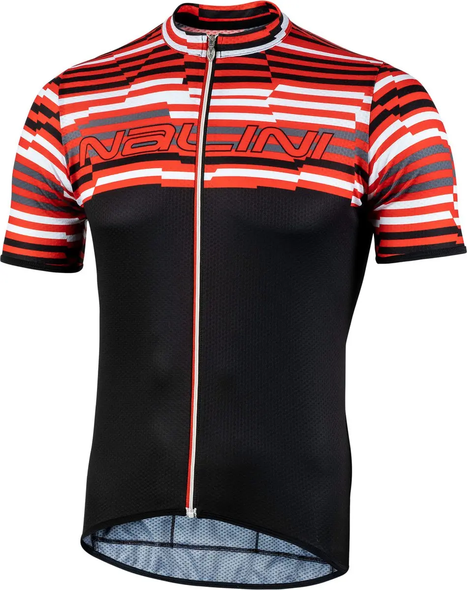 Nalini Fietsshirt Korte Mouwen Heren Zwart/Rood