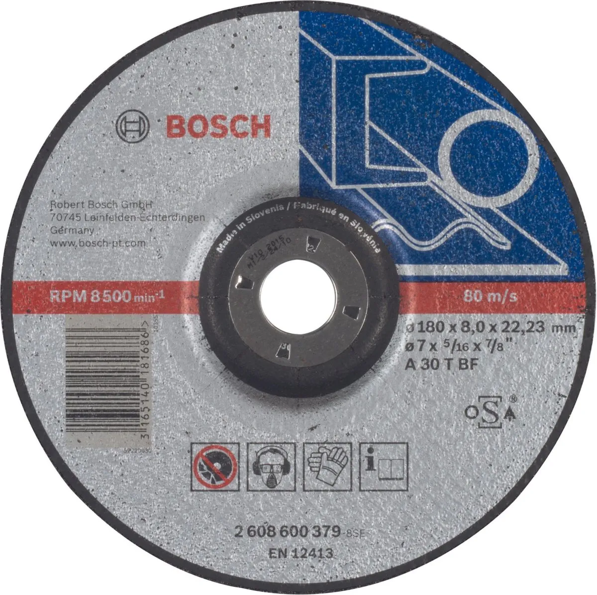 Bosch Professional ABS Metalen Slijpschijf 180x8mm