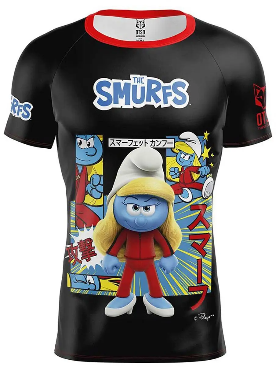 Otso Smurfs T-shirt Met Korte Mouwen Zwart M Man